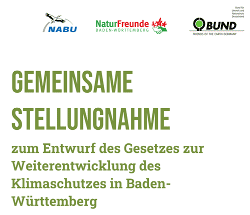 Titiel: gemeinsame Stellungnahme zum Klimaschutzgesetz