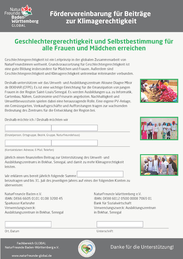 Förder-Vereinbarung Umwelt und Ausbildungszentrum