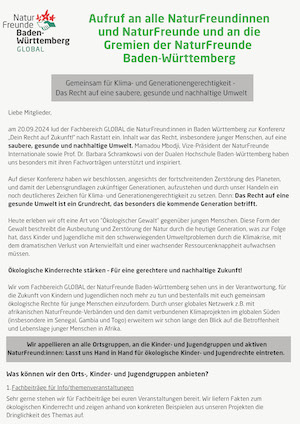 Aufruf ökologische Kinderrechte – Titel